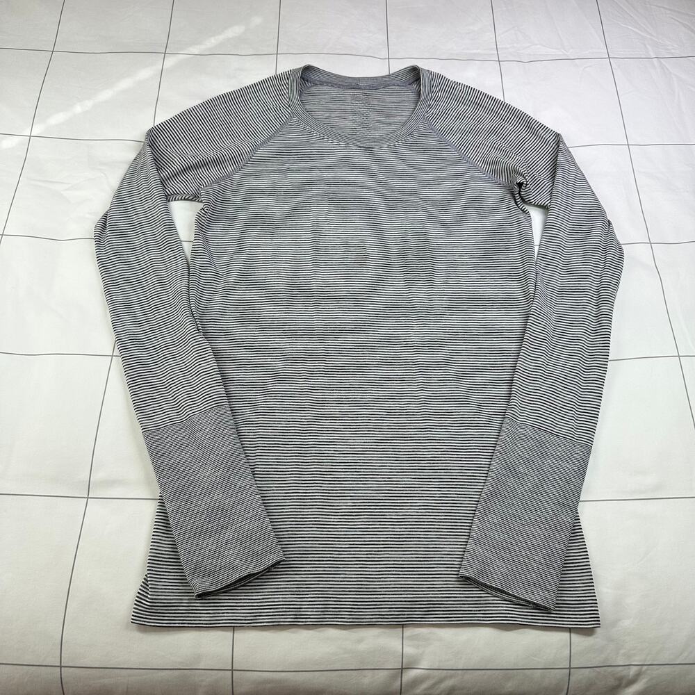 Lululemon Top Womens 8 Gray Swiftly Tech Long Sleeve Athletic Workout Run Gym